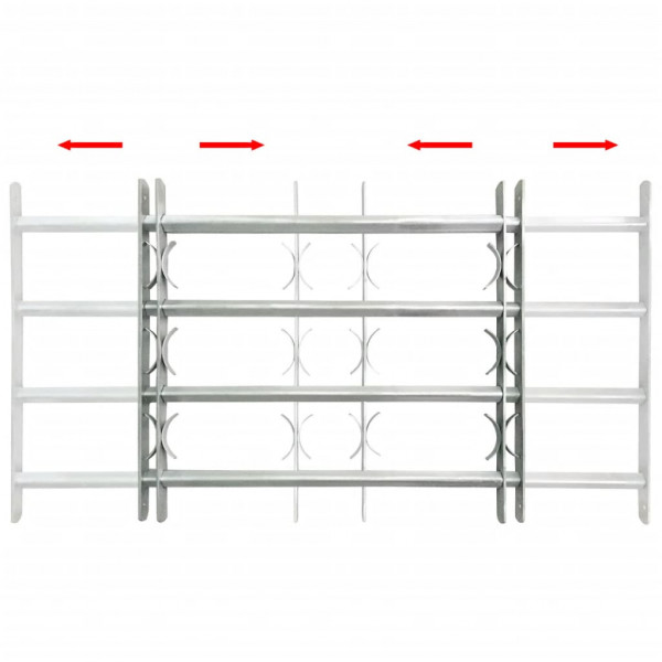 Reja de seguridad ajustable ventana con 4 barras 700-1050 mm M 2