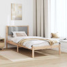 Estructura de cama Gris Claro 90 x 190 cm Madera de pino macizo 4