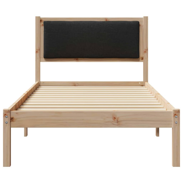 Estructura de cama Negro 90 x 190 cm Madera de pino macizo M 5