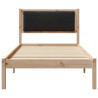 Estructura de cama Negro 90 x 190 cm Madera de pino macizo 5