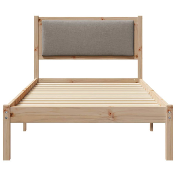 Estructura de cama Taupé 90 x 190 cm Madera de pino macizo M 5