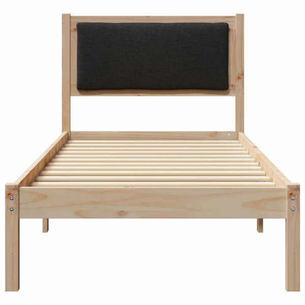 Estructura de cama Negro 80 x 190 cm Madera de pino macizo M 5
