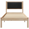 Estructura de cama Negro 80 x 190 cm Madera de pino macizo 5