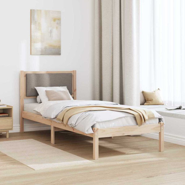 Estructura de cama Taupé 80 x 190 cm Madera de pino macizo M 4
