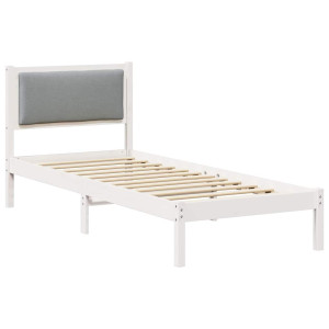 Estructura de cama Gris Claro 80 x 190 cm Madera de pino macizo H