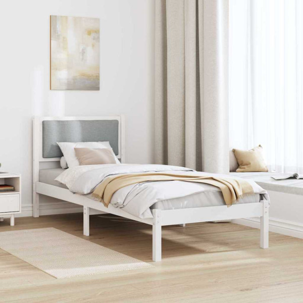 Estructura de cama Gris Claro 80 x 190 cm Madera de pino macizo M 4