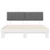 Estructura de Cama con Cabecera Tapizada Gris Claro 5