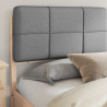 Estructura de Cama con Cabecera Tapizada Gris Claro 3