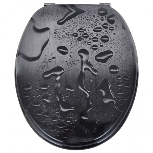 Asiento tapa de WC de madera MDF diseño de gotas de agua M 4
