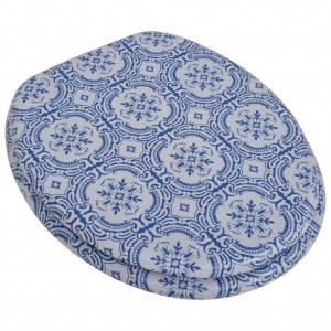 Asiento de inodoro WC con tapa de MDF diseño de porcelana H