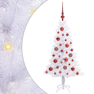 Árbol de Navidad artificial con 150 LED 120 cm PVC y Acero H