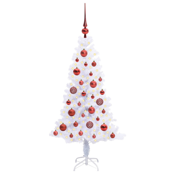 Árbol de Navidad artificial con 150 LED 120 cm PVC y Acero M 3