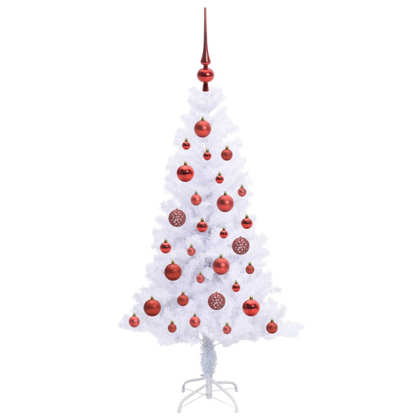Árbol de Navidad artificial con 150 LED 120 cm PVC y Acero M 4