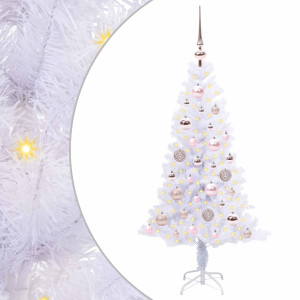 Árbol de Navidad artificial con 150 LED 120 cm PVC y Acero H