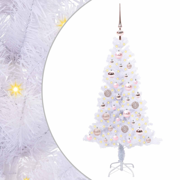 Árbol de Navidad artificial con 150 LED 120 cm PVC y Acero M 2
