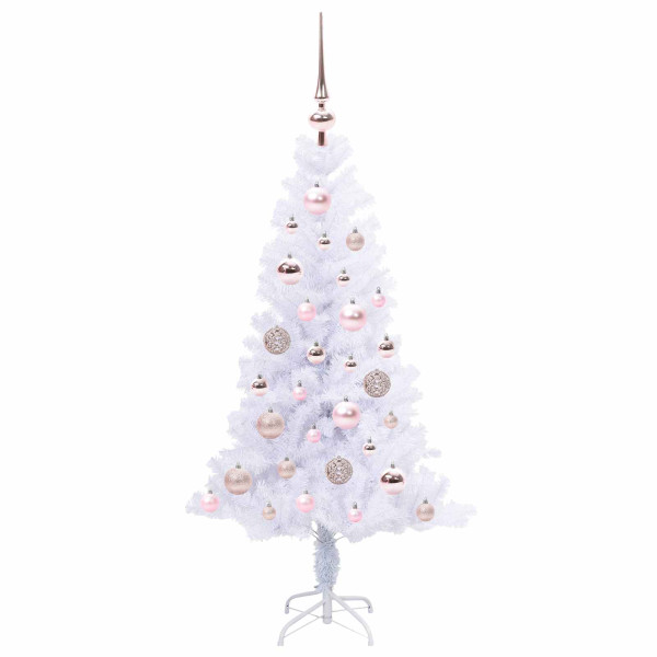 Árbol de Navidad artificial con 150 LED 120 cm PVC y Acero M 4