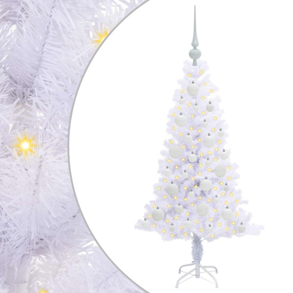 Árbol de Navidad artificial con 150 LED 120 cm PVC y Acero M 2