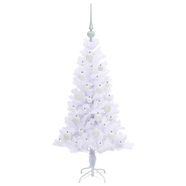Árbol de Navidad artificial con 150 LED 120 cm PVC y Acero M 4