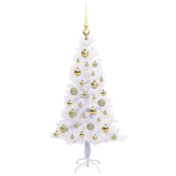 Árbol de Navidad artificial con 150 LED 120 cm PVC y Acero M 3