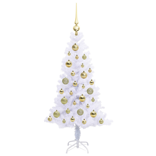 Árbol de Navidad artificial con 150 LED 120 cm PVC y Acero M 4