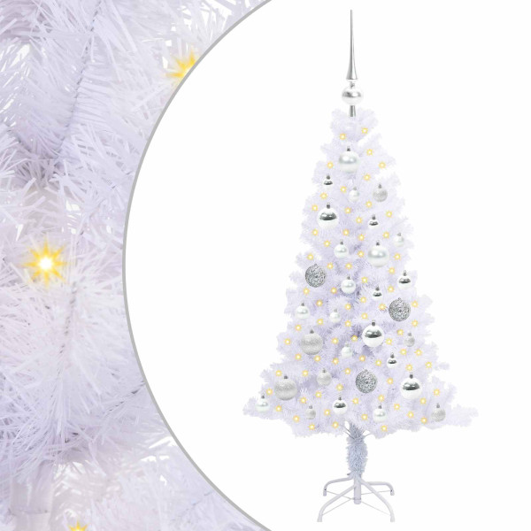 Árbol de Navidad artificial con 150 LED 120 cm PVC y Acero M 2