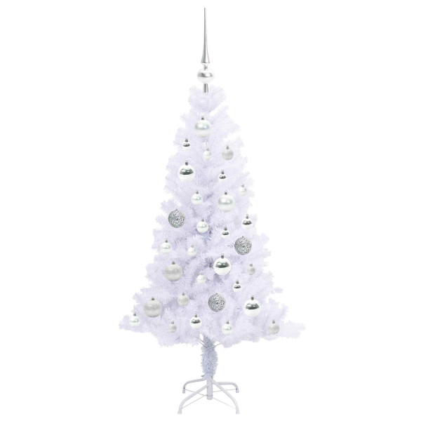 Árbol de Navidad artificial con 150 LED 120 cm PVC y Acero M 4