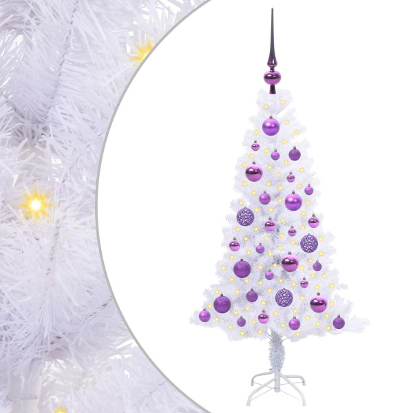 Árbol de Navidad artificial con 150 LED 120 cm PVC y Acero M 2