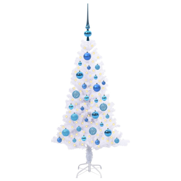 Árbol de Navidad artificial con 150 LED 120 cm PVC y Acero M 3