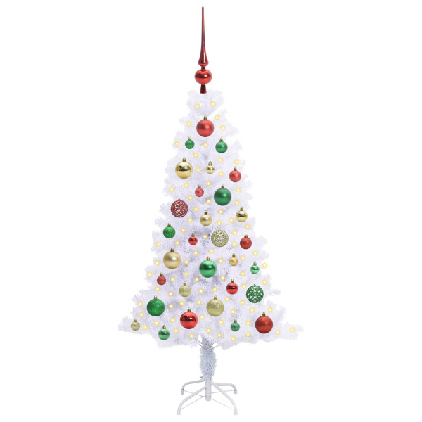 Árbol de Navidad artificial con 150 LED 120 cm PVC y Acero M 3