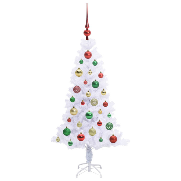Árbol de Navidad artificial con 150 LED 120 cm PVC y Acero M 5