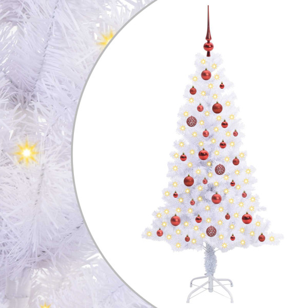 Árbol de Navidad artificial con 150 LED 150 cm PVC y Acero M 2