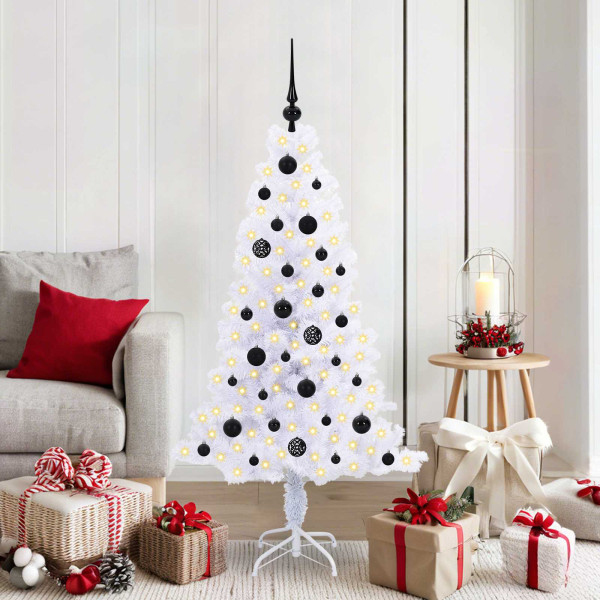 Árbol de Navidad artificial con 150 LED 150 cm PVC y Acero D
