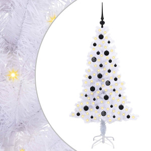 Árbol de Navidad artificial con 150 LED 150 cm PVC y Acero H