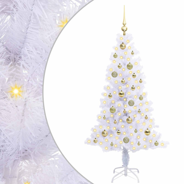 Árbol de Navidad artificial con 150 LED 150 cm PVC y Acero M 2
