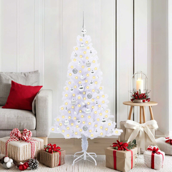Árbol de Navidad artificial con 150 LED 150 cm PVC y Acero D