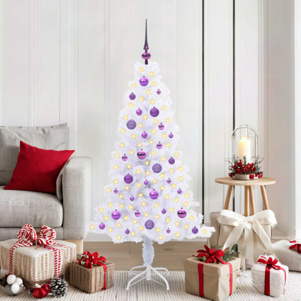 Árbol de Navidad artificial con 150 LED 150 cm PVC y Acero D