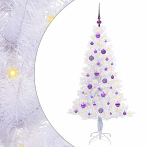 Árbol de Navidad artificial con 150 LED 150 cm PVC y Acero H