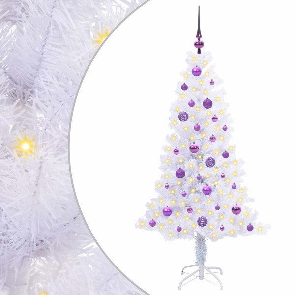 Árbol de Navidad artificial con 150 LED 150 cm PVC y Acero M 2