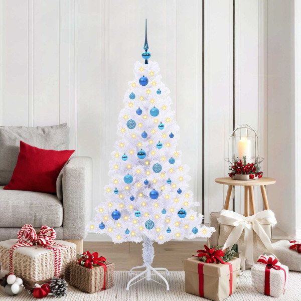 Árbol de Navidad artificial con 150 LED 150 cm PVC y Acero D
