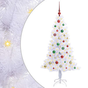 Árbol de Navidad artificial con 150 LED 150 cm PVC y Acero H