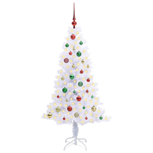 Árbol de Navidad artificial con 150 LED 150 cm PVC y Acero M 3