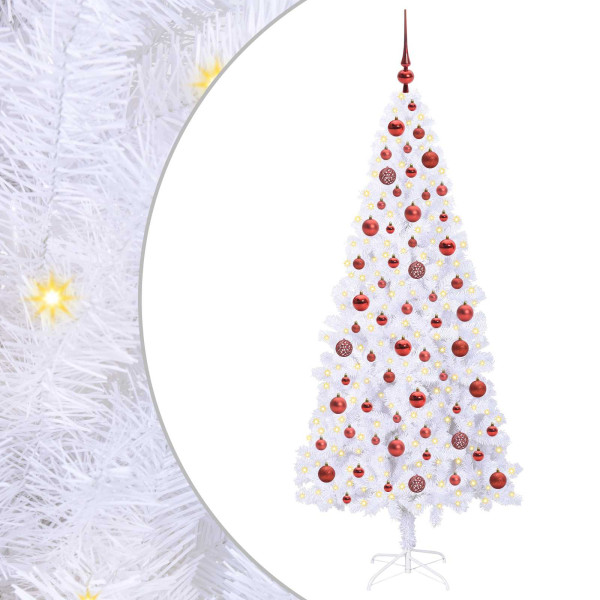 Árbol de Navidad artificial con 300 LED 180 cm PVC y Acero M 2
