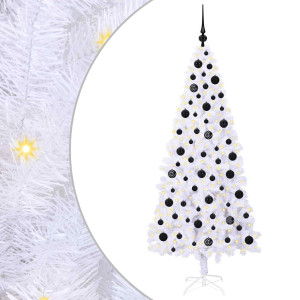Árbol de Navidad artificial con 300 LED 180 cm PVC y Acero H