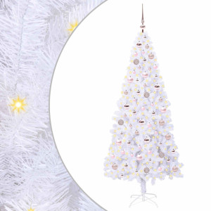 Árbol de Navidad artificial con 300 LED 180 cm PVC y Acero H