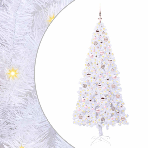 Árbol de Navidad artificial con 300 LED 180 cm PVC y Acero M 2