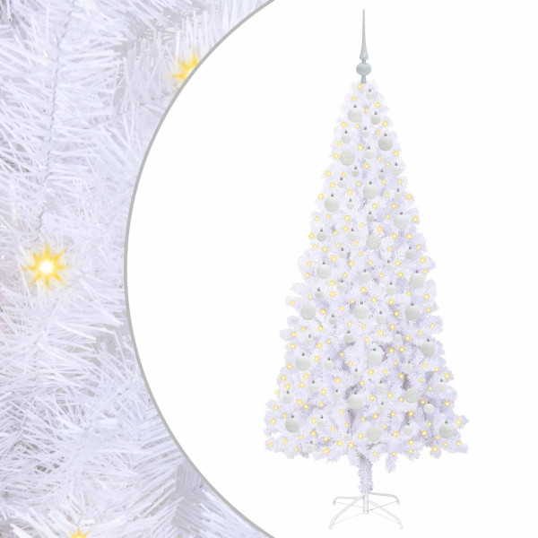 Árbol de Navidad artificial con 300 LED 180 cm PVC y Acero M 2