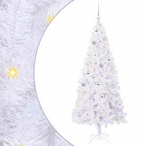 Árbol de Navidad artificial con 300 LED 180 cm PVC y Acero H
