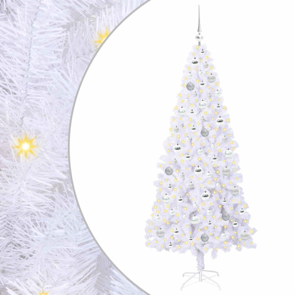Árbol de Navidad artificial con 300 LED 180 cm PVC y Acero M 2