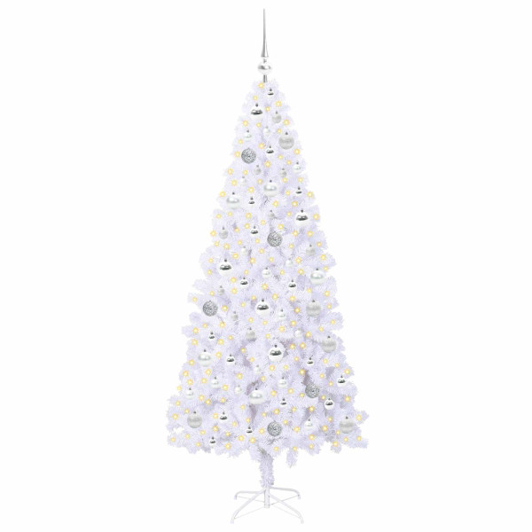 Árbol de Navidad artificial con 300 LED 180 cm PVC y Acero M 3