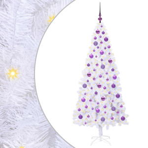 Árbol de Navidad artificial con 300 LED 180 cm PVC y Acero H